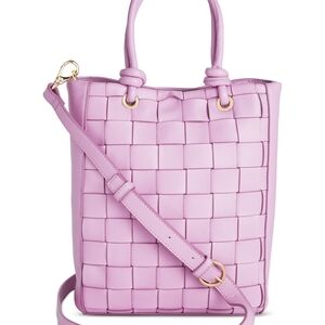 On 34th Lilianna Woven Bucket Bag, Created for Macy's - Pink Lilac